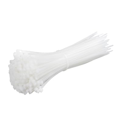 Serre-câbles en nylon blanc 100 mm pour rangement maison