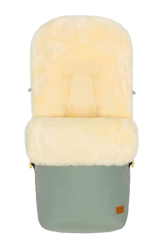 Fillikid Winterfußsack Bernia Lammfell Exklusiv Kinderwagen, Buggy | Winterfußsack wind- & wasserabweisend | Warmer Kinder Fußsack echtes Lammfell herausnehmbar | Baby Fußsack ab 0 Monate