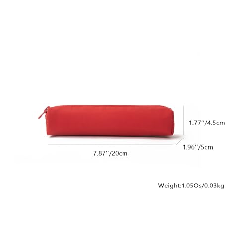 Image of Oxford Fabric Color Pencil Case Multifuncional and Simple with Zipper for School(Red,Oxford Fabric)