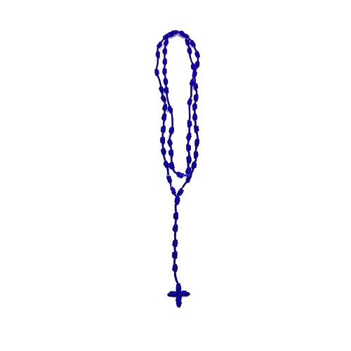 Caiyao Blue Knotted Rosary Cross Strand