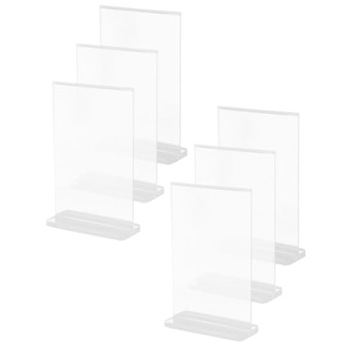 Support publicitaire acrylique A6 transparent haute clarté pour l'accueil