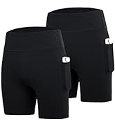 DEVOROPA Girls 5" Spandex Volleyball Bike Shorts Stretch Youth Athletic Gymnastics Kid Yoga Dance...