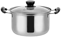 Cabilock 1pc Practical Stockpot Home Soup Pot Kitchen Food Cooking Soup Pot with Visual Lid 18CM Small