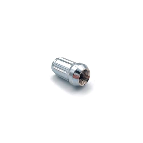 Image of 24PCS 1 /2-20 Spline Lug Nuts with 1 Key - 17mm Hex, 1.35 inch Tall, 0.8 inch Wide - Chrome Solid Lug Nuts Compatible with 1987-2018 Jeep Wrangler, 2002-2012 Jeep Liberty Aftermarket