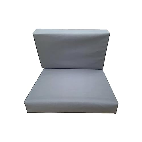Replacement Rattan Cushion Pads Garden Patio Furniture For Sofa, Dinning, Corner. Wterproof Zipped Washable Cover (60 x 60 x 6 cm, Grey)