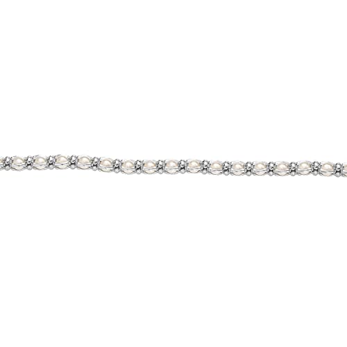 Gem Stone King 925 Sterling Silver Multi Faceted Crystal Beads Tennis Bracelet For Women (7 Inch, with Lobster Clasp, Made in Italy)3