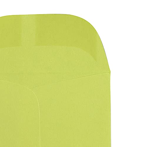 Jam Paper #3 Coin Business Colored Envelopes - 2 1/2 X 4 1/4 - Ultra Lime Green - 25/Pack #TOP2