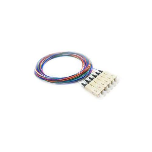 RiteAV 6 Strand Fiber Optic Pigtail, OM2-50/125, Multmode Black Boot SC/PC connectors, 3 Meter