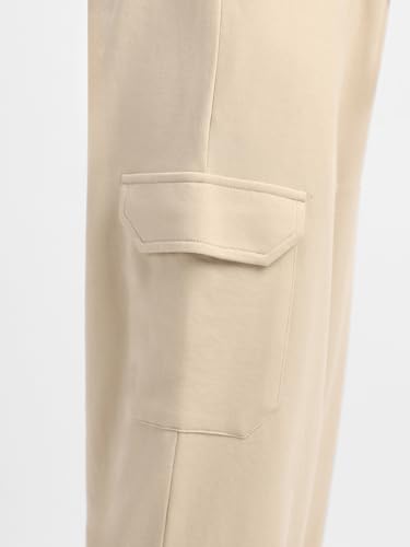 Image of JUNEBERRY 100% Pure Cotton Regular Fit Mid Rise Cargos with Pocket for Women & Girls