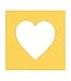 11x11 Mat Bevel Cut for 7x7 Photos - Precut Chamois Yellow Heart Shaped Photo Mat Board Opening - Acid Free Matte to Protect Your Pictures - Bevel Cut for Family Photos, Pack of 1 Matboard Show Kit