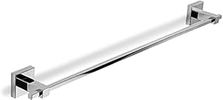 Croydex Bathrooms Everson Wall Mounted Chrome Towel Rail for Bathroom, Kitchen & Shower, 80mm(H) x 495mm(W) x 60mm(D), Silver