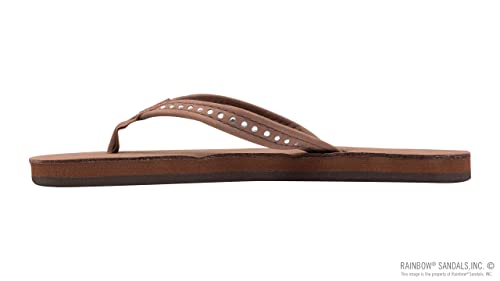 Image of Rainbow Sandals Kid's Single Layer Premier Leather w /Narrow Crystal Strap