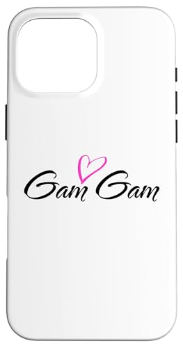 Gam Gam with Pink Heart Fun Aunt Grandma Mom �M�t�g �X�}�z�P�[�X iPhone 16 Pro Max �p