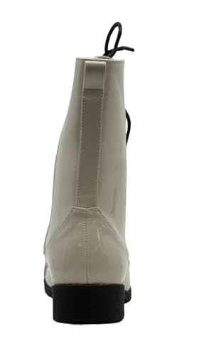 Image of Forever Link Womens Round Toe Military Lace Up Knit Ankle Cuff Low Heel Combat Boots