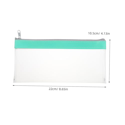 Beaupretty 4Pcs Transparent Budget Wallet with Zipper Reusable Money Envelope Pouch for Cash Checks Bank Use Versatile Storage Hazy2