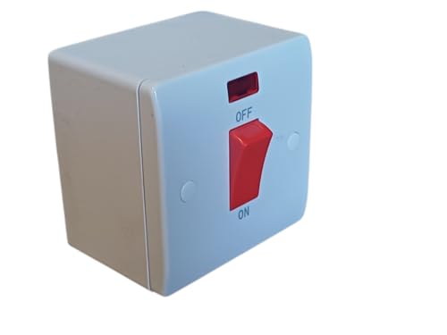 COOKER SWITCH 1 GANG 45 AMP SWITCH AND 47MM PATTRESS BOX