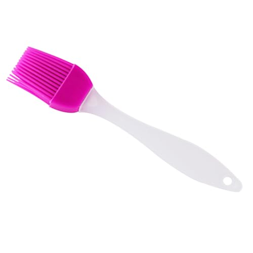Sosoport Cepillo de Silicona Resistente al Calor para Barbacoa y Repostería Pincel Pequeño de Silicona para Pasteles y Carnes Color Rosa Rojo Fácil de Limpiar y Flexible para Cocina