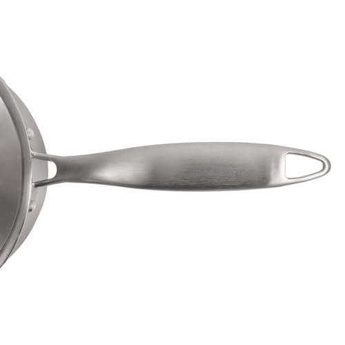 Cuisinox - Gourmet - Wok 28 cm stal nierdzewna - Triply - Kompatybilny ze wszystkimi palnikami, w tym indukcyjnymi - Stal nierdzewna 18/10 - Satynowe wykończenie - Stały uchwyt - Bez PFAS, PTFE, PFOA