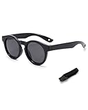 CULEB Sonnenbrille Kinder,Baby Sonnenbrille mit Silikonrahmen und Schwarz Brillenkordel,UV400 Schutz,0-3 Jahre Polarisierte Kindersonnenbrille,Babysonnenbrillen für Jungen Mädchen(Schwarz)