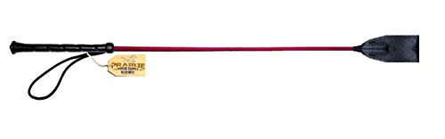 Riding Crop For Horse (Fuchsia) (27 Inch) Fiberglass Shaft With Leather Double Slapper #TOP1