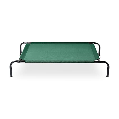 Amazon Basics Cooling Elevated Pet Bed, Medium (43 X 26 X 7.5 Inches), Green #TOP1