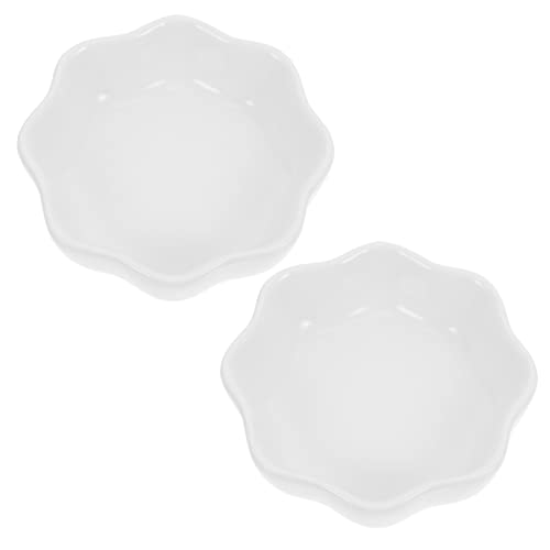 GALPADA 2Pcs Ceramic Hamster Bowls Washable Chinchilla Feeders Wear Resistant Pet Dishes for Daily Feeding Easy to Clean Store for Hamsters Guinea Pigs and Pets