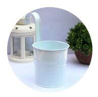 UBERSWEET White10 Colors Metal Iron Flower Pot Tub Hanging BALC