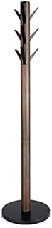 Umbra Flapper Coat Rack, Clothing Hanger, Umbrella Holder, and Hat Organizer, Great for Entryway, Wood, Black/Walnut