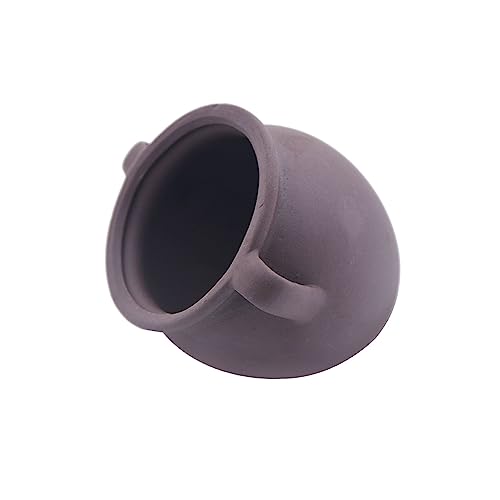 Image of AnRui Ceramic Jar Aquarium Ornament Decor Natural Clay Vase Betta House Hideout Cave Pot Fish Tank Decorations Accessories for Cichlid, Small Fish, Shrimp to Play Hide Breed Habitat, Large