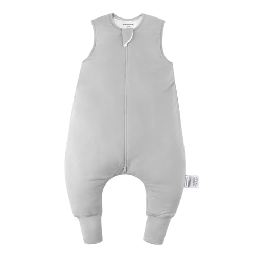 Image of BubblePanda Rayon Made from Bamboo Toddler Sleep Sack with Feet 24-36 Months 1.0 Tog Ultra Soft Toddler Sleeping Sack 2t-3t Sleep Bag Walker Quilted Wearable Blanket with Legs 2-Way Zipper Lightweight