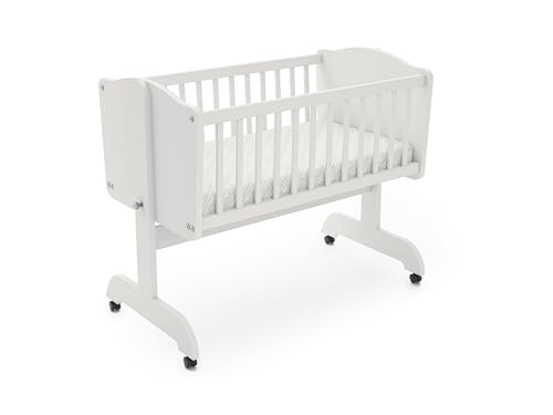 Genérico Cuna Fifi con función balancín Incl. colchón con Ruedas 90x40cm