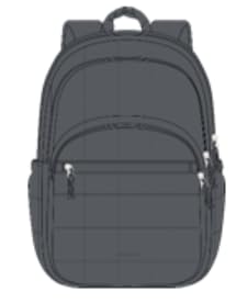 Image of BAGSMART College Laptop Backpack, Travel Backpack for Women, Quilted Casual Daypack, Water-Resistant Bookbag for 15.6 Inch Laptop, Dark Gray