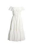  Lauren Ralph Lauren Mujer Vestido Midi Algodón 200966195, Color blanco., 32