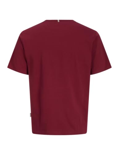JACK & JONES Jorfrederiksberg Noos T-Shirt à col Rond, Rouge tibétain, M