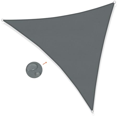 KUAW Dreieckiges Sonnensegel 5,5x5,5x5,5 M - Orange, 95% UV-Schutz, Für Garten & Terrasse