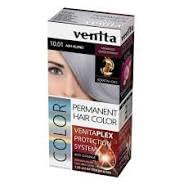 Venita Plex Protection System Permanent Hair Color - Tinte para el cabello (10,01 rubio ceniza, 1,5 ml)
