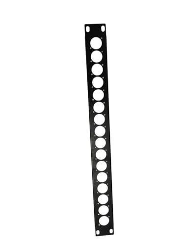 Image of 1U 19 inch Rack Panel Punched for 16X XLRs - Unloaded Pack of 1