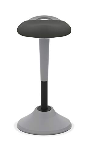 Image of basyx by HON Perch Stool, Sit to Stand Backless Stool for Office Desk, Charcoal (HVLPERCH)