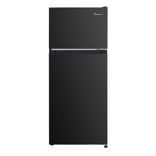 Image of Magic Chef 4.5-cu. ft. Mini Fridge with Freezer in Black, Small Compact Refrigerator and Top Mount Freezer for Bedroom, Apartment, Dorm Room, Office