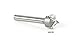Amana Tool 56144 Carbide Tipped Point Cutting Roundover Router Bit Rounding 1/2 R x 1 D x 3/4 CH x 1/4 Shank x 2 Inch Long