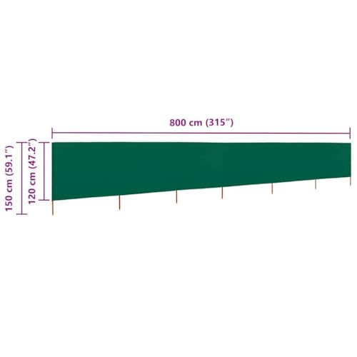Paravent pliable 6 panneaux vert pour délimiter un espace de repos - 7