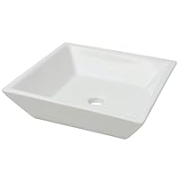 Wastafel met overloop 46,5x18 cm keramiek wit