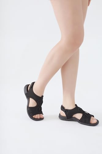 Image of UBFEN Womens Hiking Sandals Comfortable Walking Sandals Summer Sport Breathable Arch Support