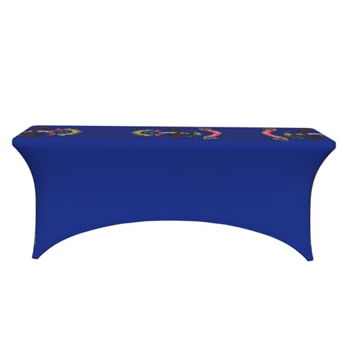 Nappe de table extensible 1,8 m lavable motif drapeau Dakota du Nord