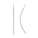WOLAYI 16G 18G 20G Piercing Taper, G23 Titanium Threadless Insertion Pin Changing Tools, Flatback Earring Applicator Tool for Piercing Jewelry Cartilage Earrings Labret Studs Nose Stud Stretcher (2Pcs, 20G, Curved&Straight)