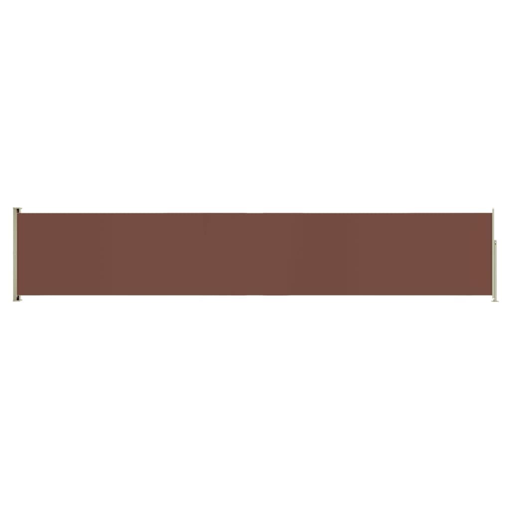 vidaXL Retractable Side Canopy for Patio Garden Privacy Screen Patio Balcony Outdoor UV Resistant 117 x 600 cm Brown โ image 1