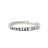 Jeremiah 29:11 - Stainless Steel Band Ring, Christian Religious Gift, Scripture Bible Verse, A Reminder of God's Plan, Custom Personalized Gift
