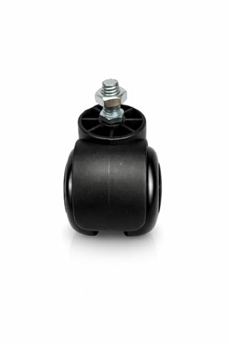 Image of Castersman .Office Chair TP Nylon Twin Wheel Castor Load capacity-150 kg Pack of 5 Piece (Screw Type)