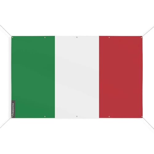 Drapeau Italie 100x150 cm grand pavillon italien 10 oeillets pour balcon