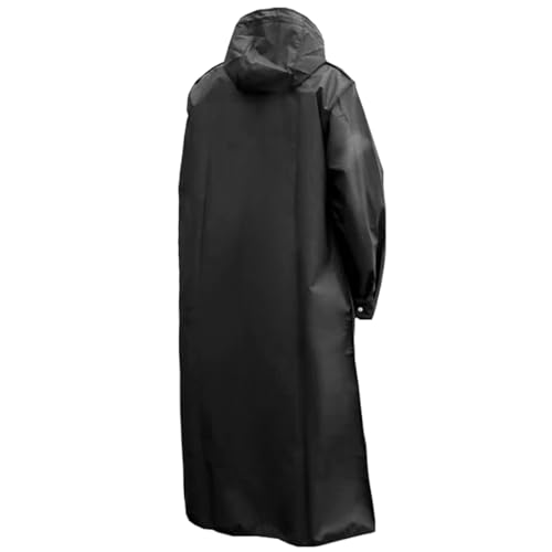 AIMLYXEE Men's Reusable EVA Long Raincoat, Windproof Waterproof Trench Coat for Hiking Fishing Dog Walking Outdoor Activities